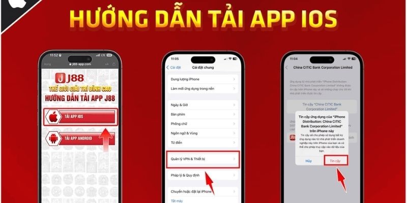 Hướng dẫn tải app J88 trên IOS